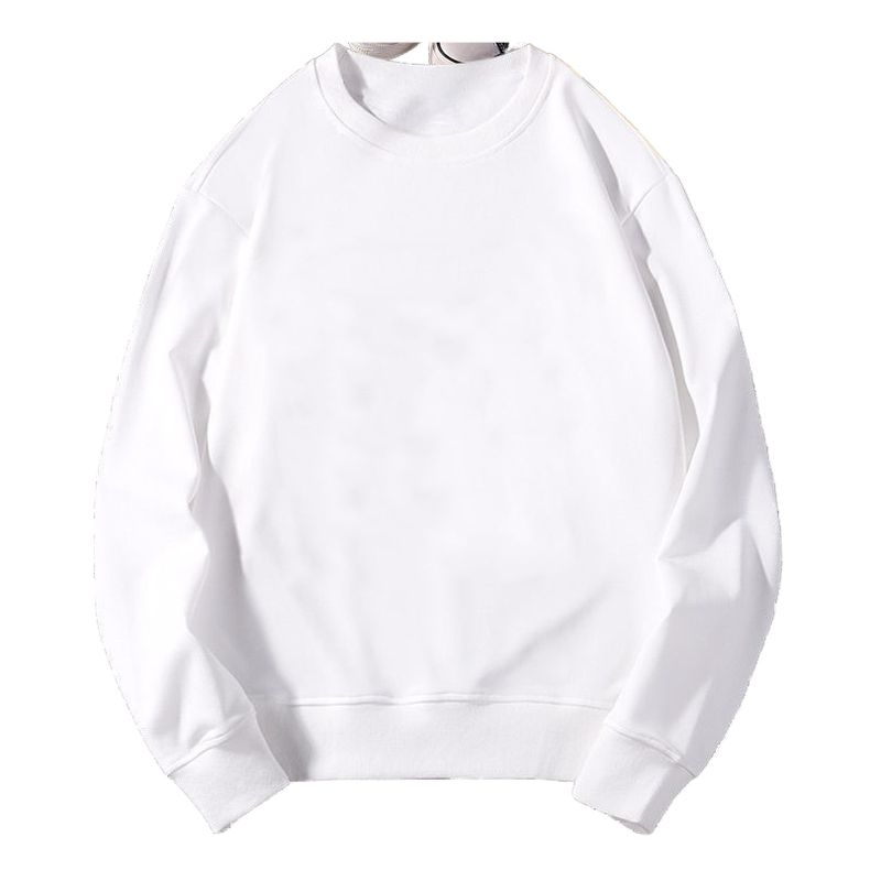 BLWOENS - Polerón sin gorro liso unisex liso- Blanco