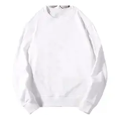BLWOENS - Polerón sin gorro liso unisex liso- Blanco.