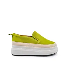 HERIEL - Zapatilla Gamuza Plataforma Colores.