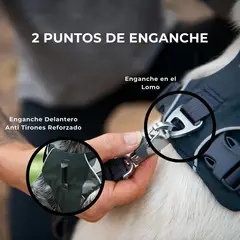 GENERICO - Arnés Anti-Tirones Acolchado Perros - Rosado M