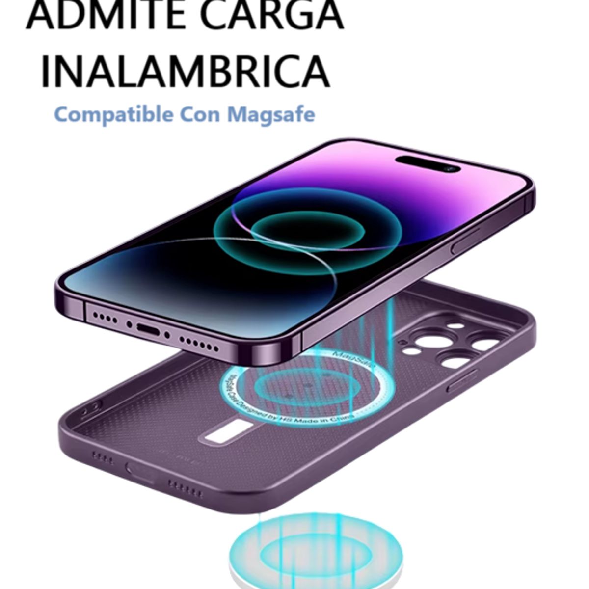 GENERICO - Carcasa Magsafe Con Logo Para iPhone 16 Pro Max / Blanco.