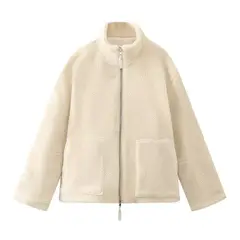 BLWOENS - Chaqueta oversize sin gorro para mujer -Blanco.