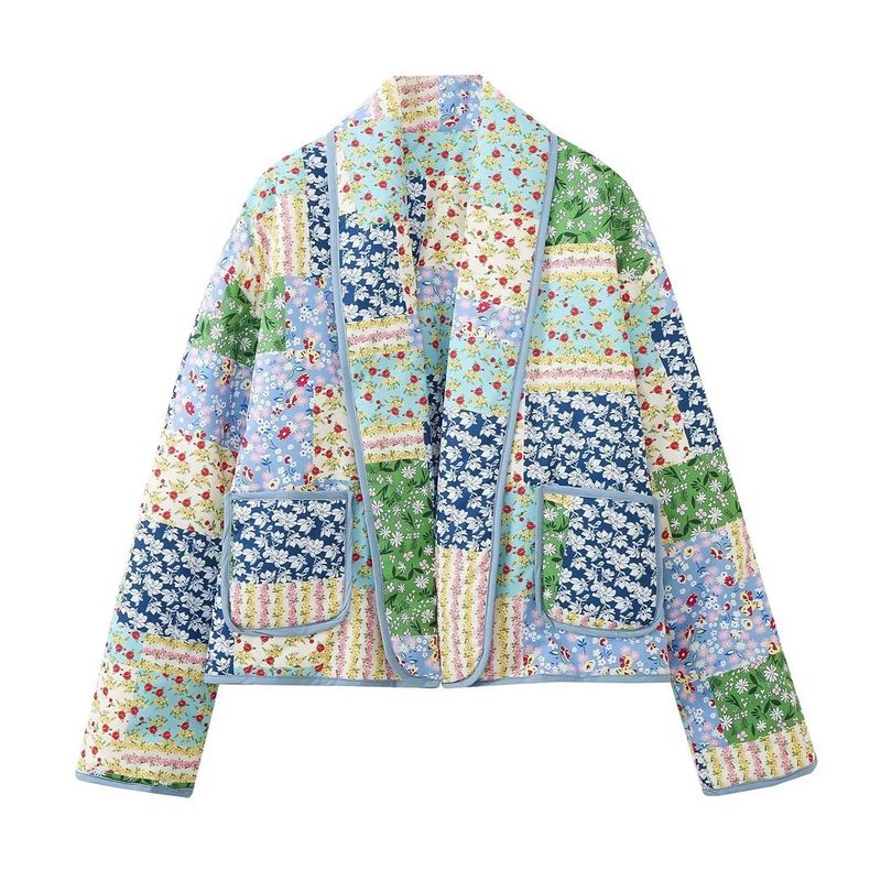 BLWOENS - Chaqueta abierta con diseño para mujer -Azul.