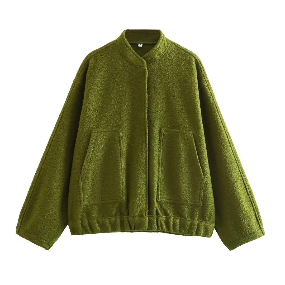 BLWOENS - Chaqueta sin gorro oversize para mujer -Verde