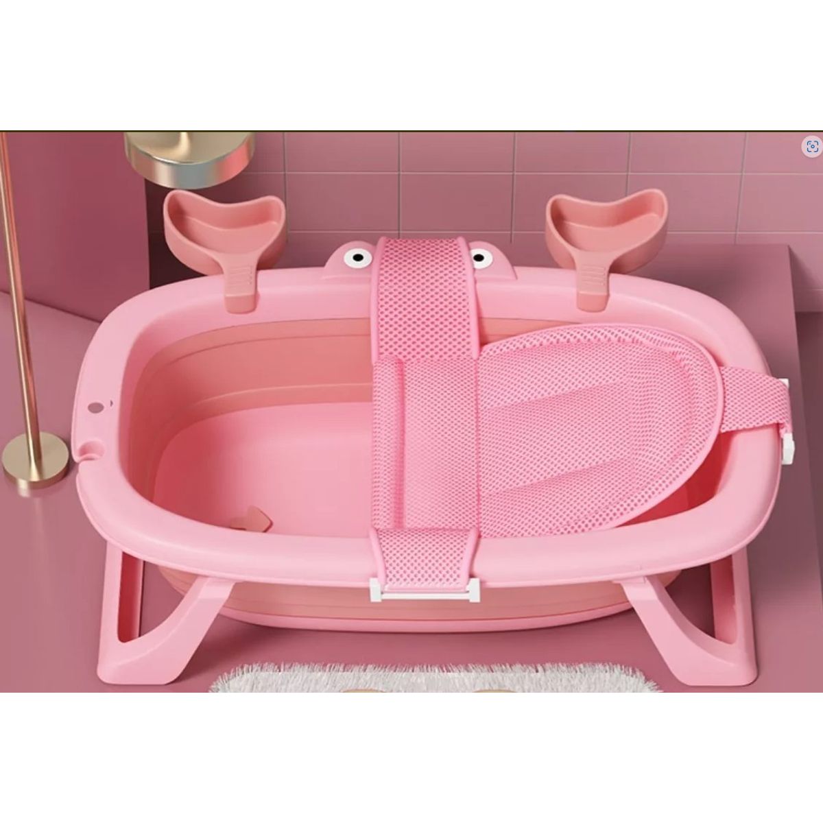 GENERICO - Tina Baño Bebe Hamaca Rosada Cangrejo ALLINX