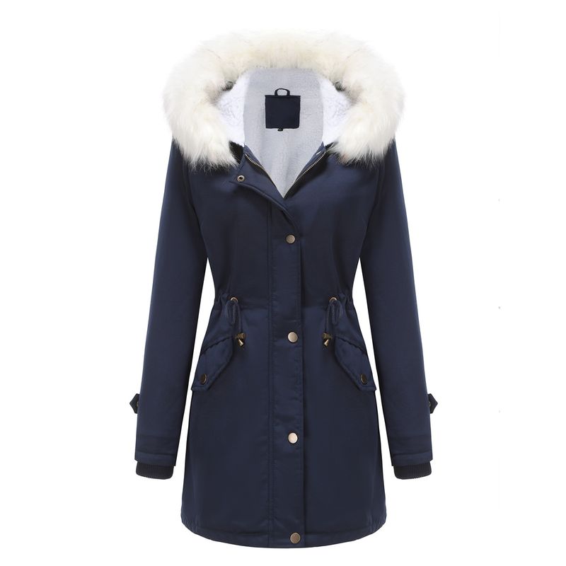 BLWOENS - Chaqueta térmica con capucha para mujeres-Azul