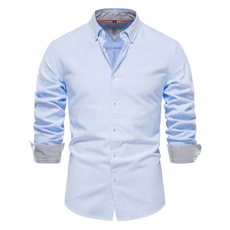 BLWOENS - Polerón con botones para Hombre - Celeste Claro