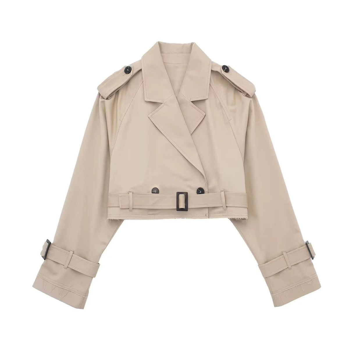 BLWOENS - Chaqueta corta para mujer -Beige