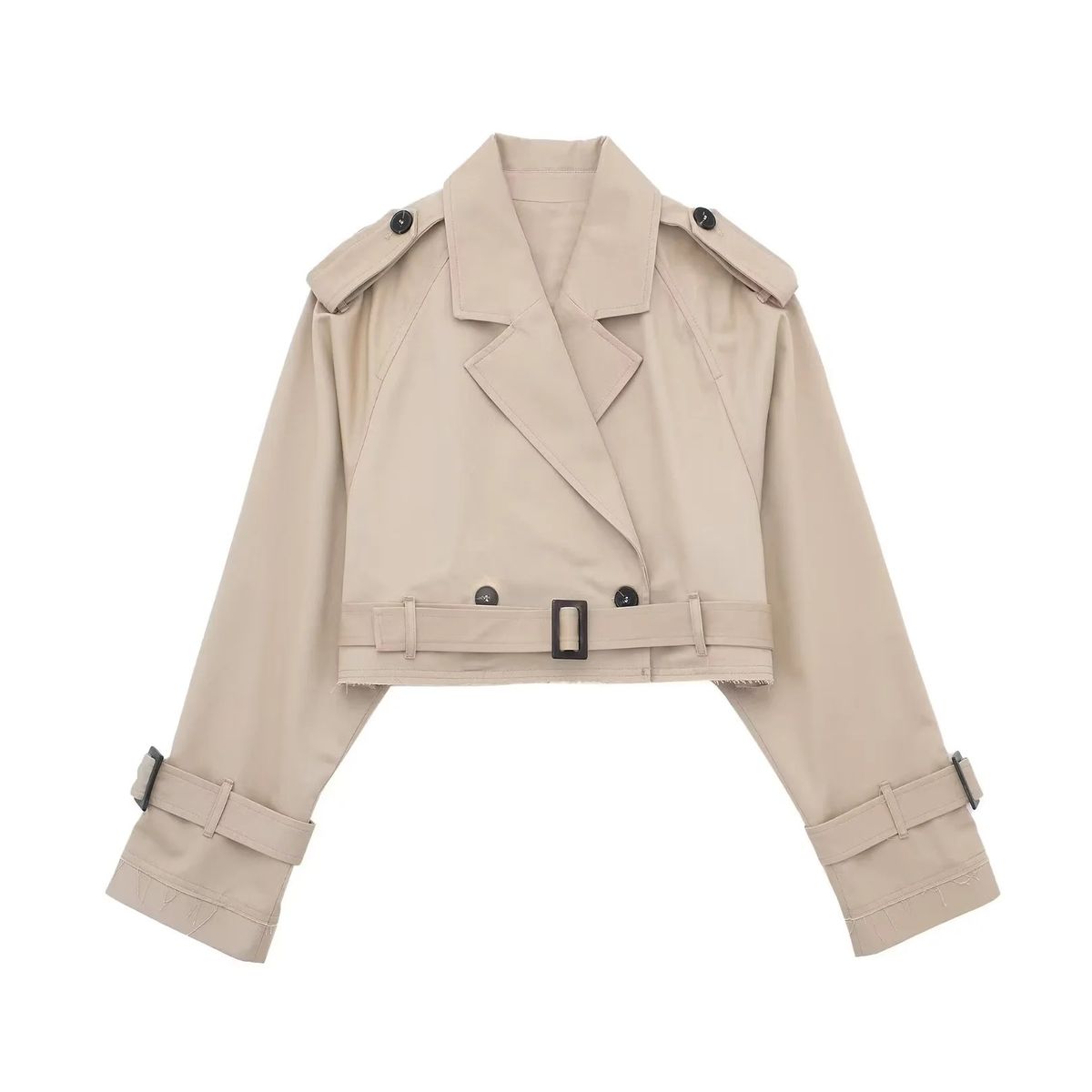 BLWOENS - Chaqueta corta para mujer -Beige