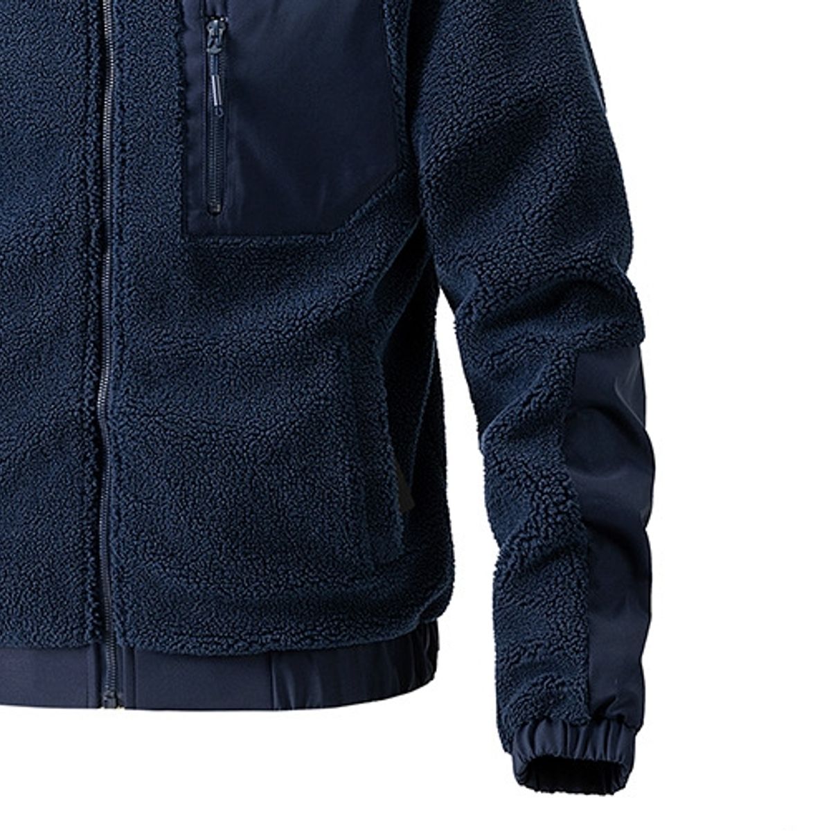 BLWOENS - Chaqueta con cuello alto para hombres -Azul