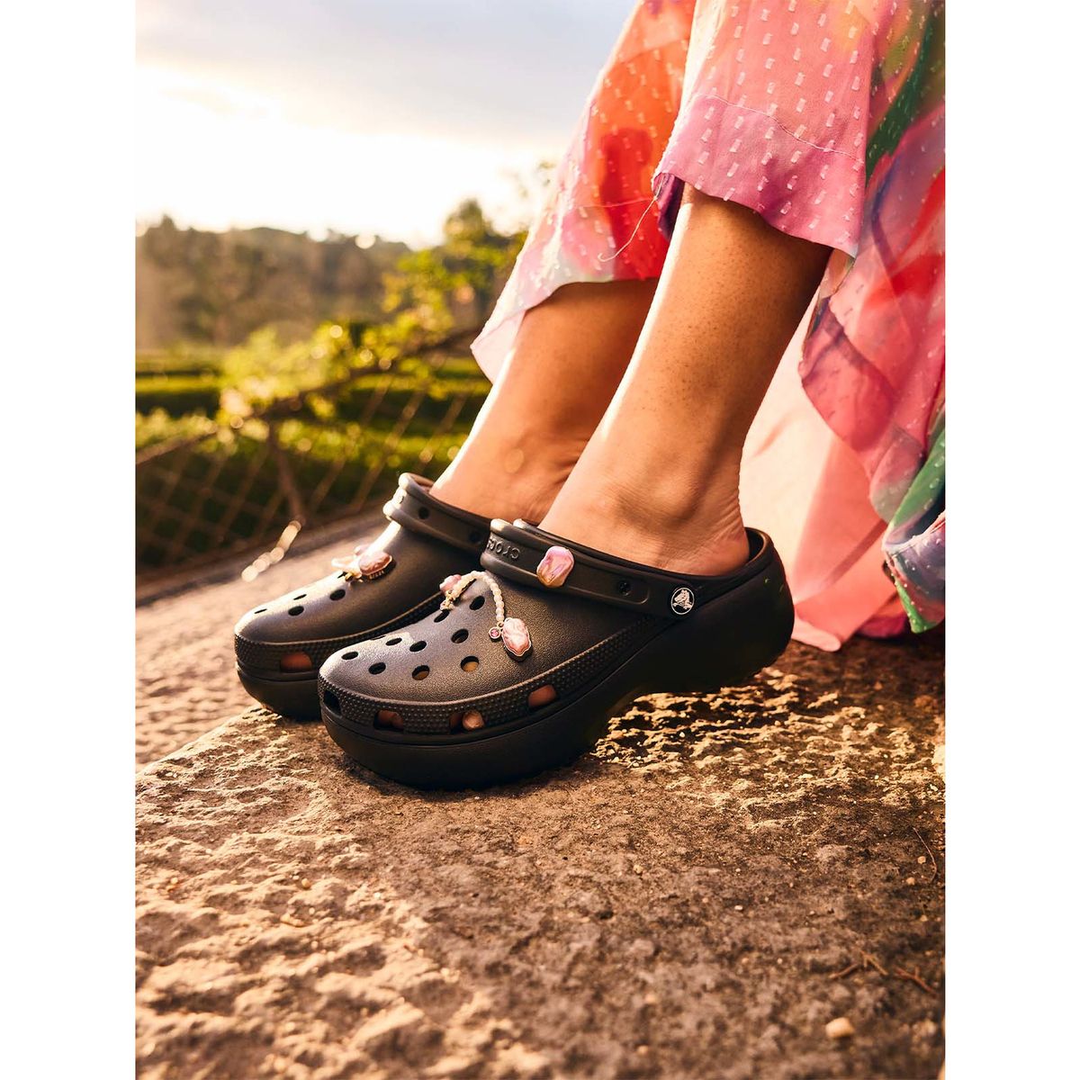CROCS - Zueco Crocs Mujer Classic Plataforma Clog W Negro CROCS