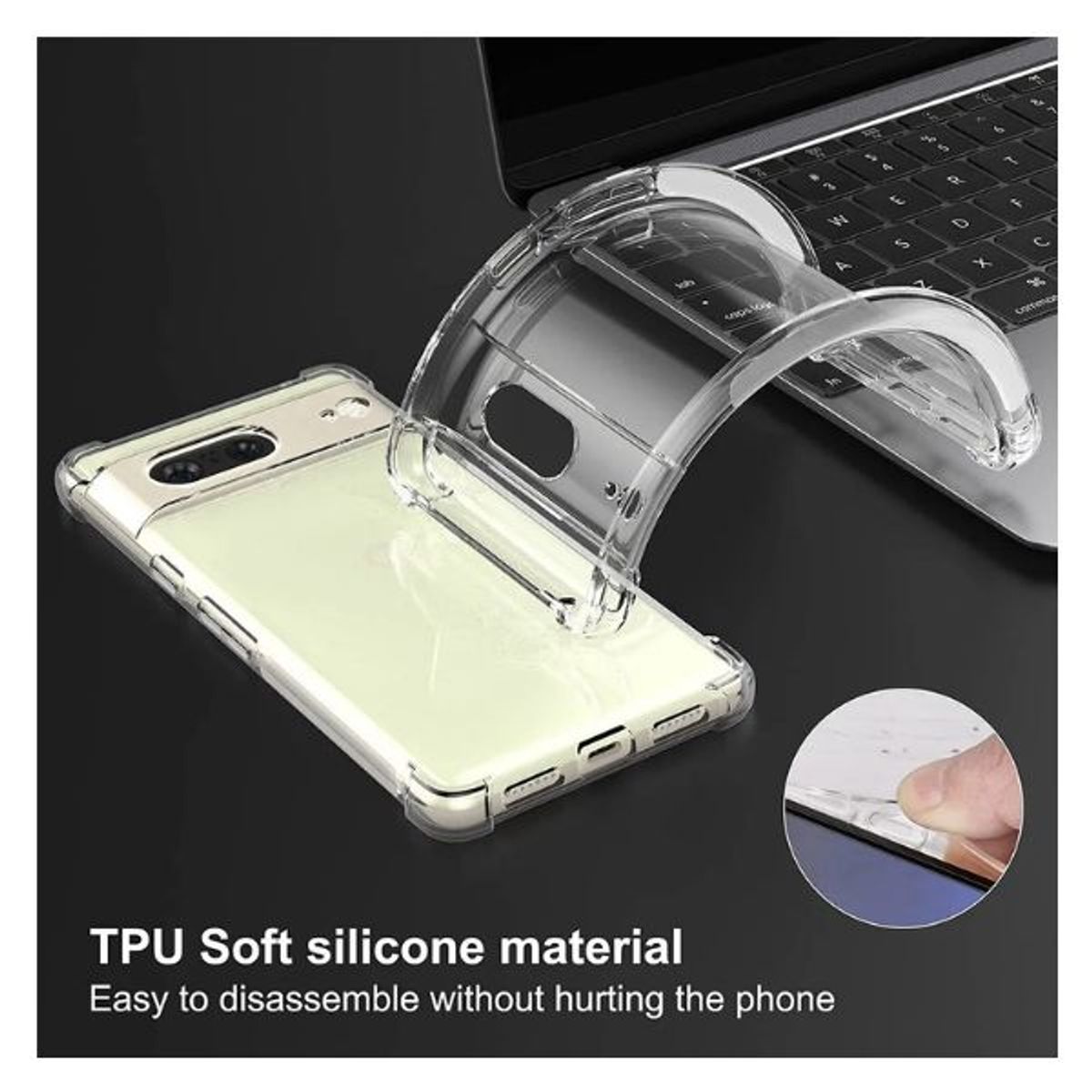 GENERICO - Carcasa Para Google Pixel 7 Pro Transparente Reforzada.