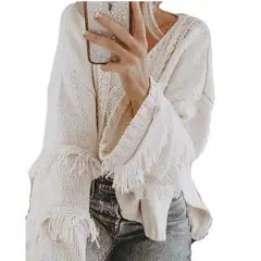 BLWOENS - Suéter casual para mujeres - Blanco.
