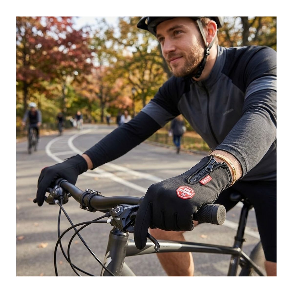 EKOL TACTICA MILITAR - Guantes Térmicos e Impermeables para Ciclismo y Running con Pantalla Táctil y Palma Antideslizante