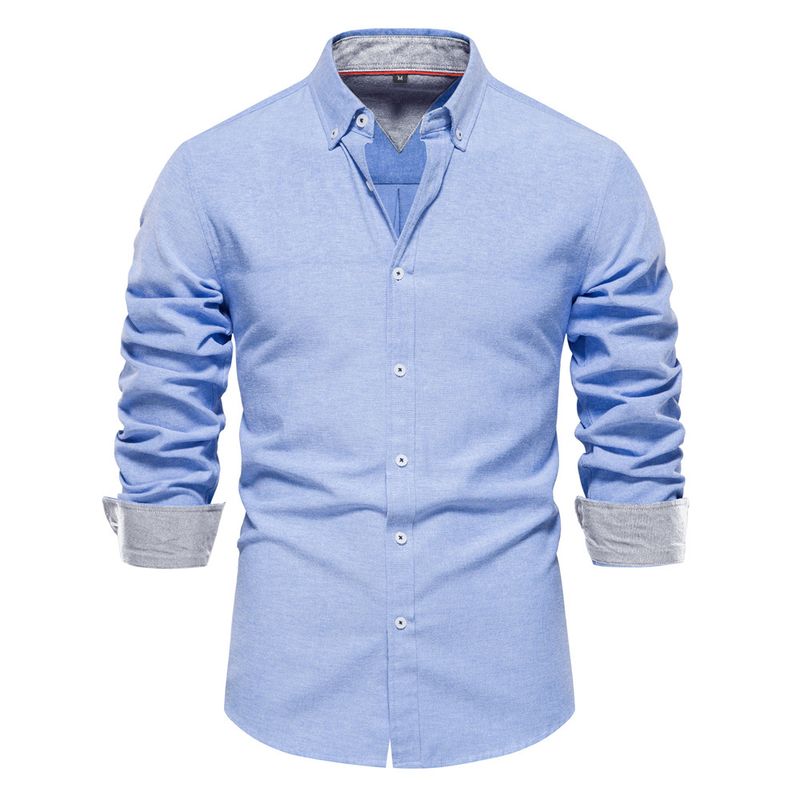 BLWOENS - Polerón con botones para Hombre - Azul Claro.