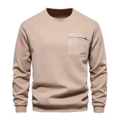 BLWOENS - Polerón con bolsillo para Hombre - Beige