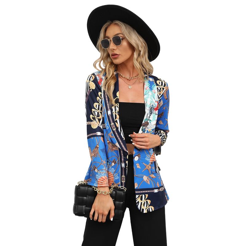 BLWOENS - Chaqueta con botones para mujer -Azul