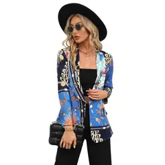 BLWOENS - Chaqueta con botones para mujer -Azul