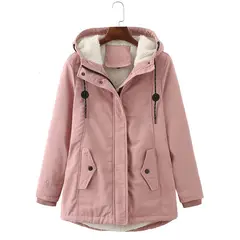 BLWOENS - Chaqueta térmica con capucha para mujeres - Rosa