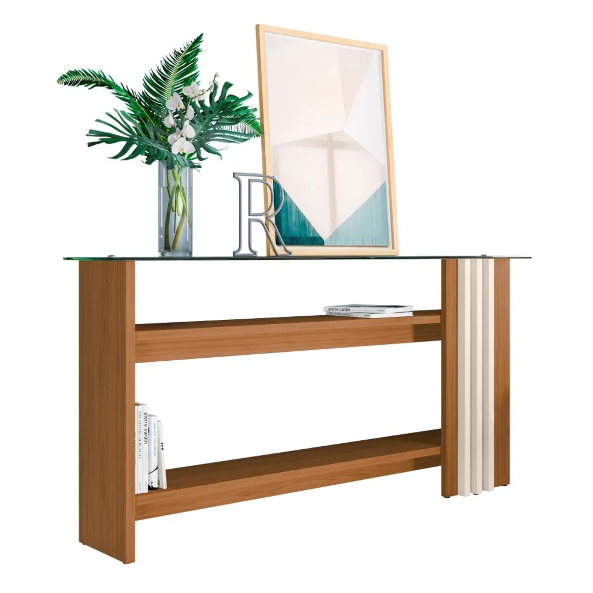 TAHUARI - Aparador console Frizz natura off white