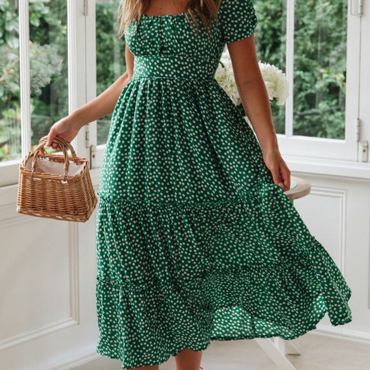 TIOZONEY - Vestido Largo Algodón Mujer