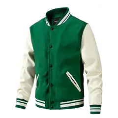 BLWOENS - Chaqueta con botones para hombres -Verde.