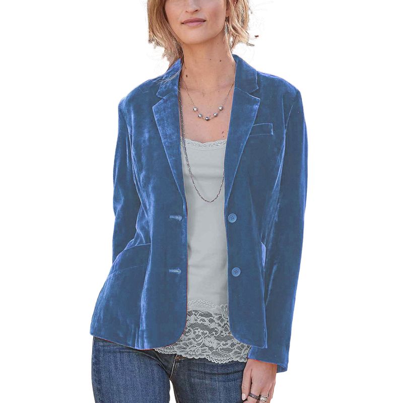 BLWOENS - Chaqueta con botón para mujer - Azul