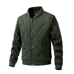 BLWOENS - Chaqueta con cierre para hombres -Verde