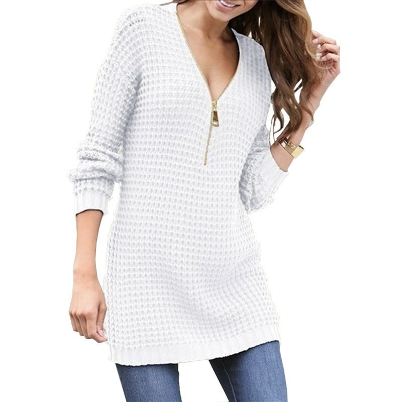 BLWOENS - Suéter casual para mujeres - Blanco