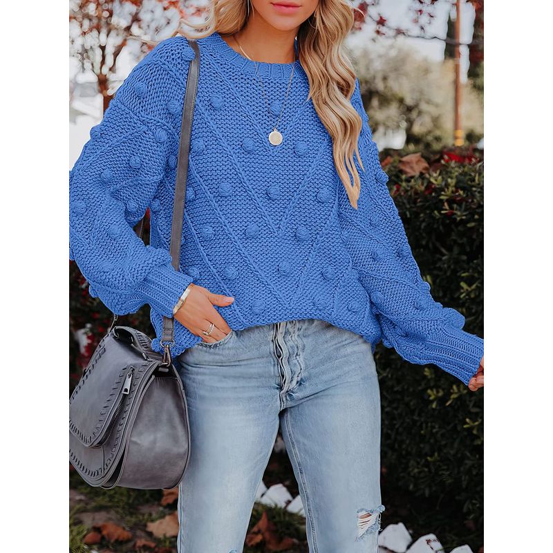 BLWOENS - Suéter de punto para Mujer -Azul