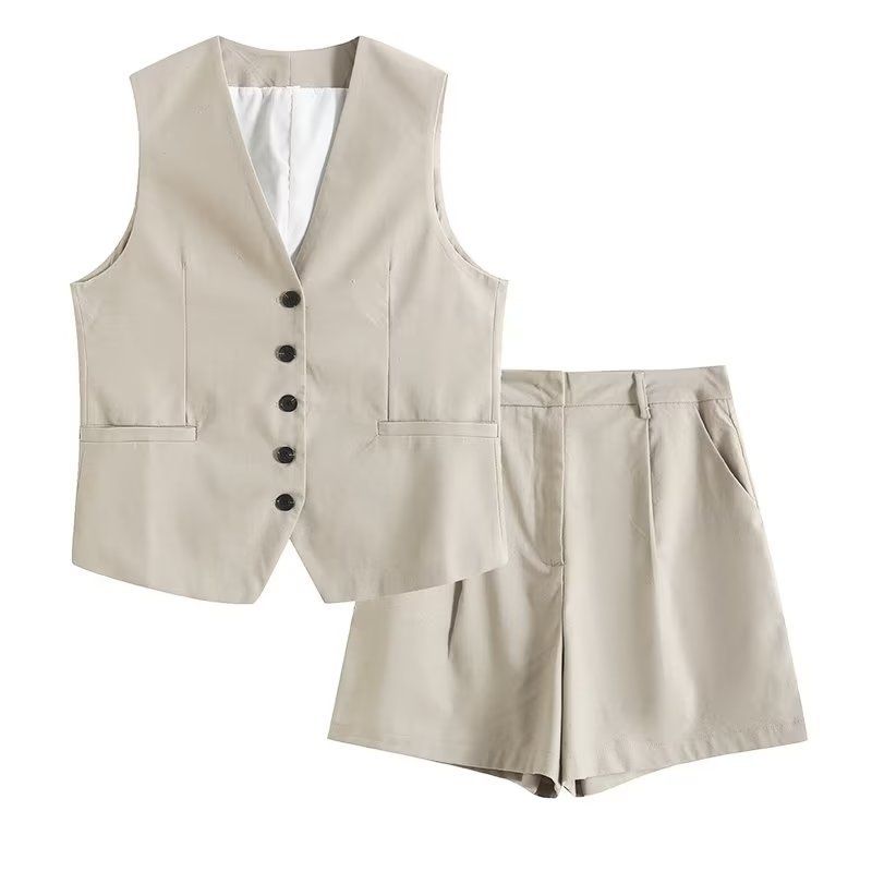 BLWOENS - Blazer vest y pantalones casuales para mujeres Traje