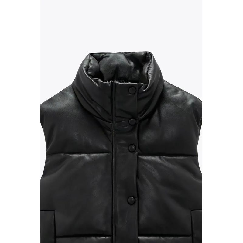 BLWOENS - Chaqueta cazadora Acolchada para Mujer- Negro