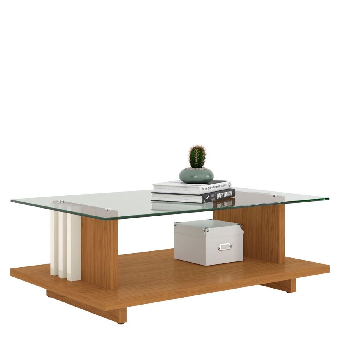 TAHUARI - Mesa de centro Frizz natura off white