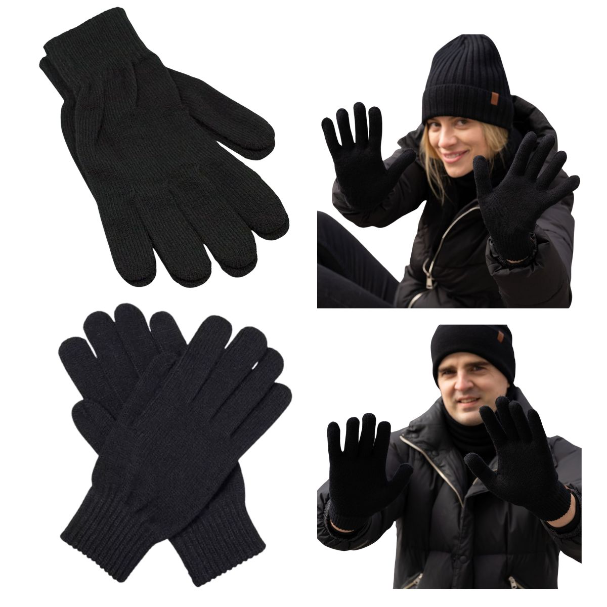 EKOL TACTICA MILITAR - Guantes De Invierno Doble Lana Adultos Y Jóvenes