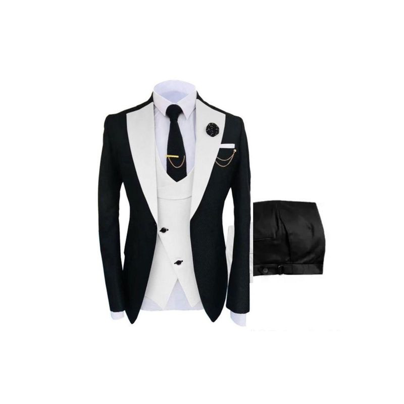 XPRESS RECHARGE - Terno muy elegante de 4 Piezas(chaqueta,chaleco,pantalon,Corbata)
