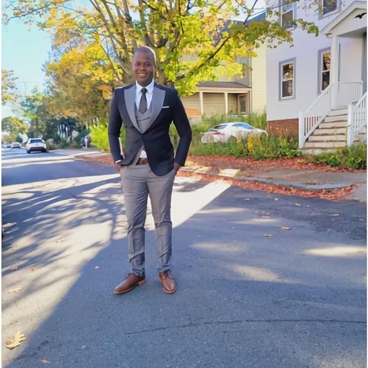 XPRESS RECHARGE - Terno muy elegante de 4 Piezas(chaqueta,chaleco,pantalon,Corbata)