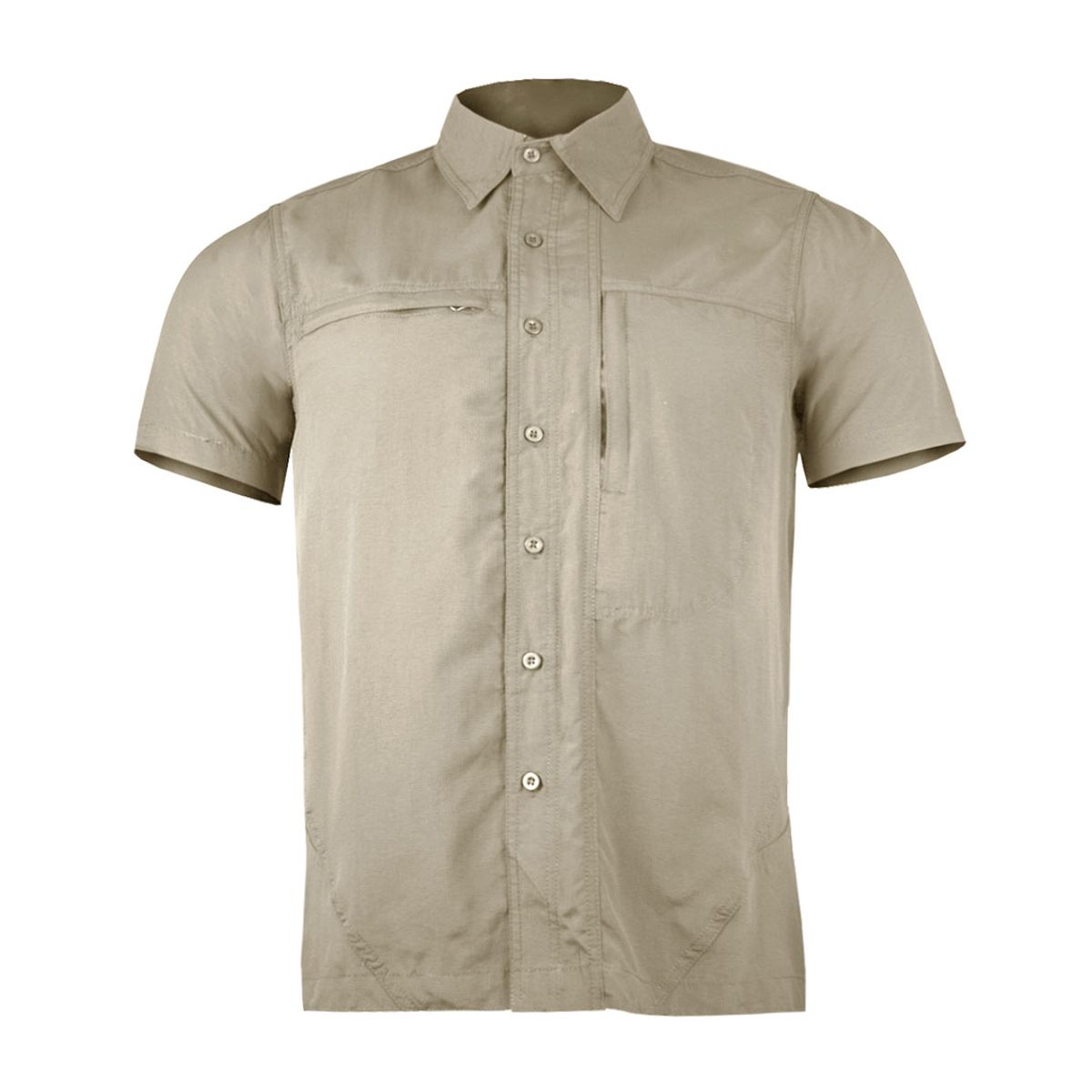 ANDESLAND OUTDOOR APPAREL - Camisa Trekking Ripstop Manga Corta UPF50 Fénec Beige Hombre