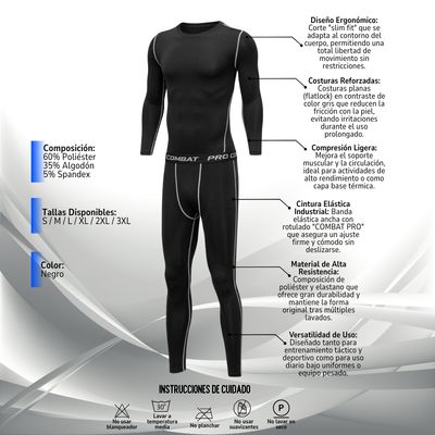 Imagen 2 del producto Primera Capa Deportiva Ropa Hombre - Negro