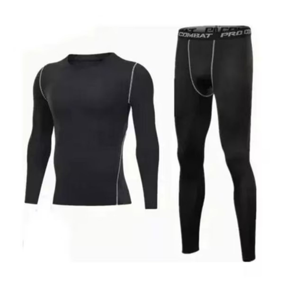 EKOL TACTICA MILITAR - Primera Capa Deportiva Ropa Hombre - Negro