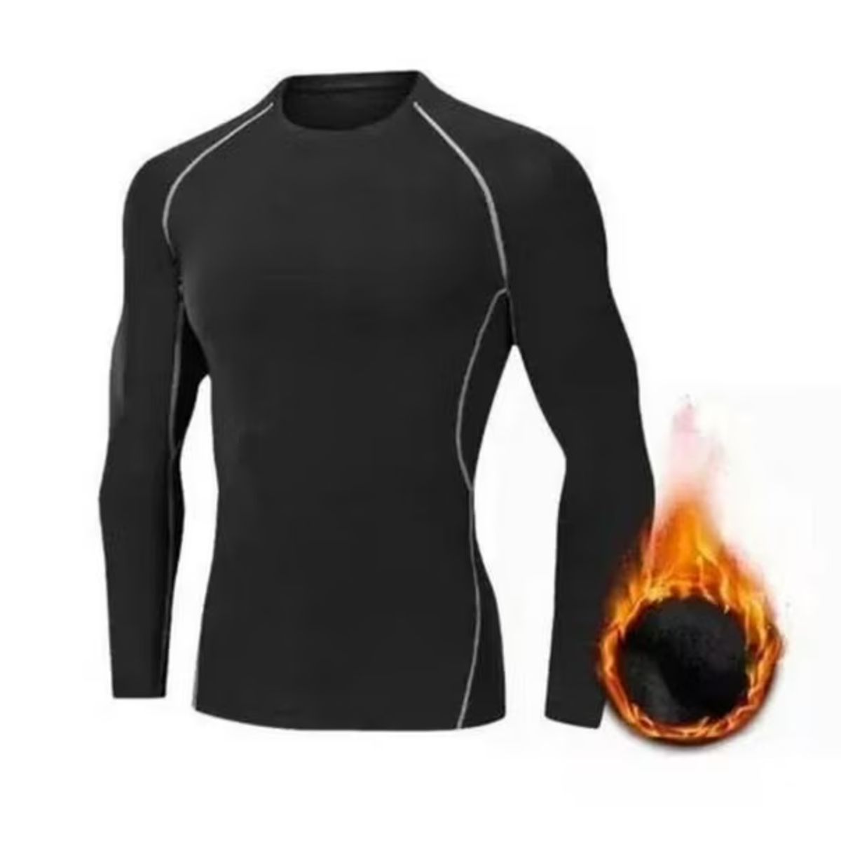 EKOL TACTICA MILITAR - Primera Capa Deportiva Ropa Hombre - Negro