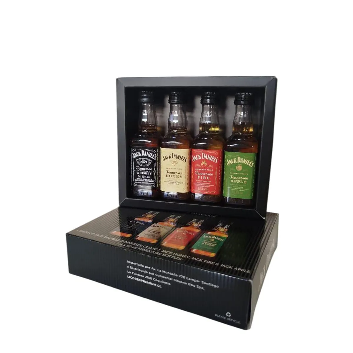 JACK DANIELS - Colección 4 miniaturas whisky Jack Daniels Tennesse 50ml