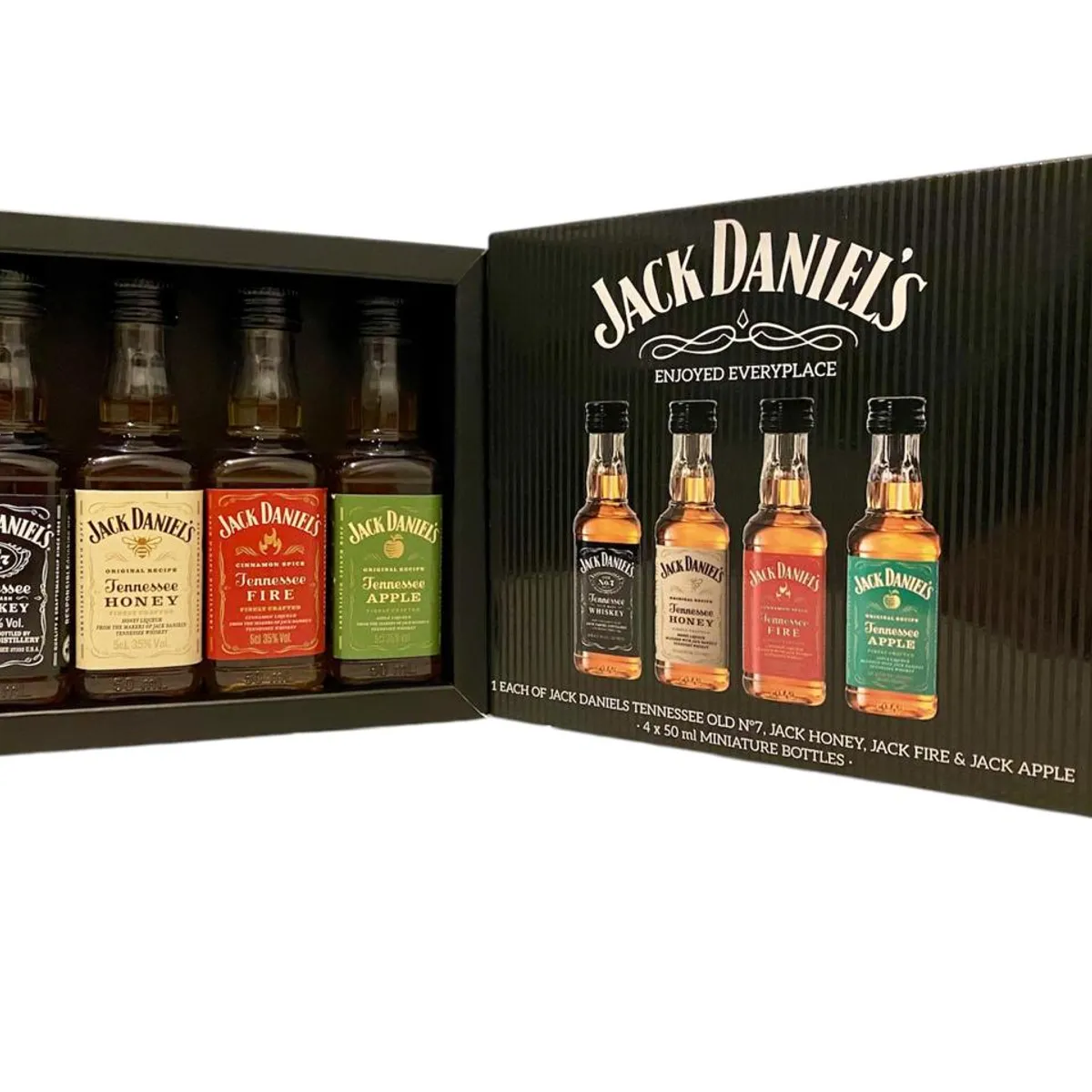 JACK DANIELS - Colección 4 miniaturas whisky Jack Daniels Tennesse 50ml