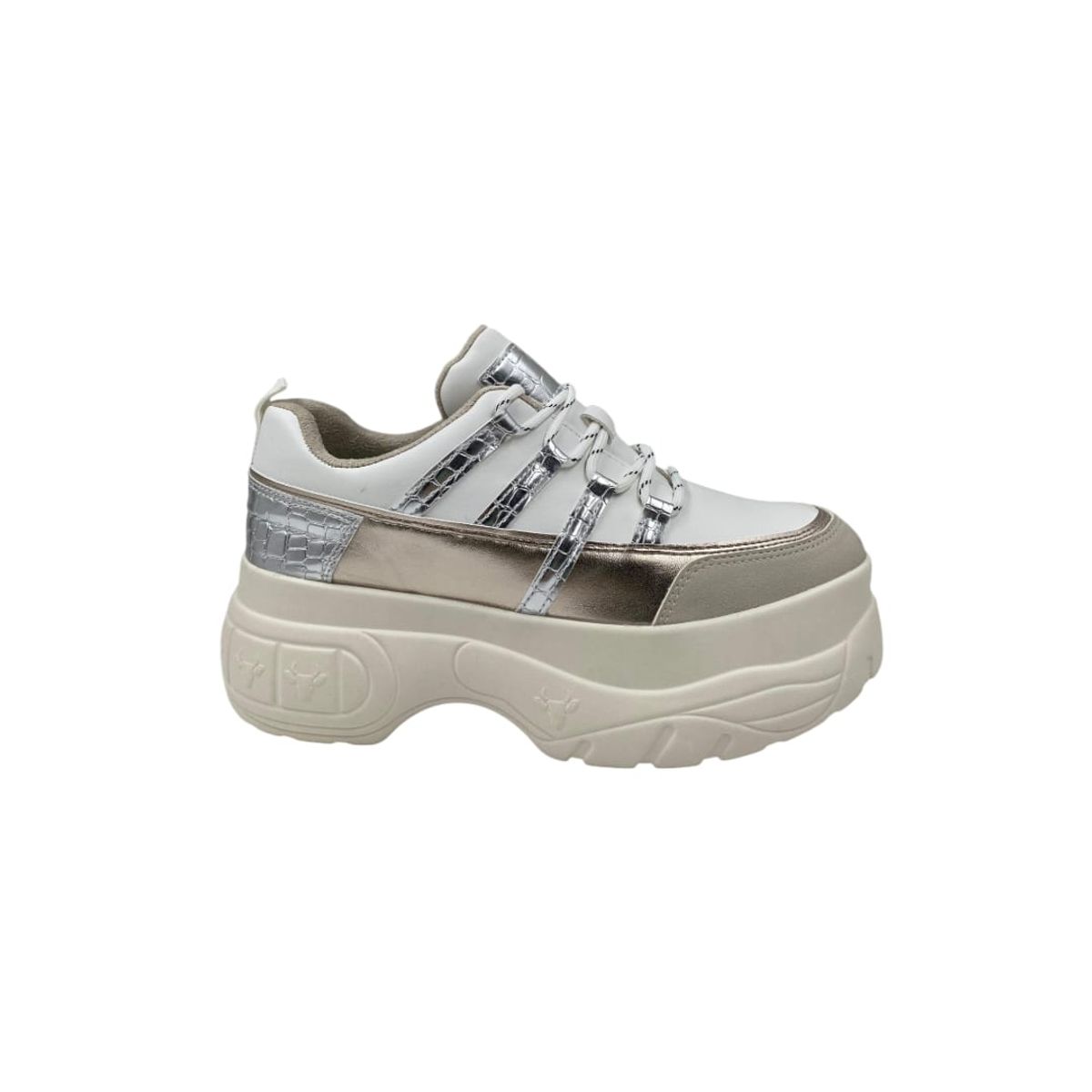 HERIEL - Zapatilla Blanca Plataforma Mujer