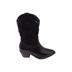 HERIEL - Bota Negra Texana Mujer