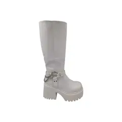 HERIEL - Bota Blanco Plataforma Mujer