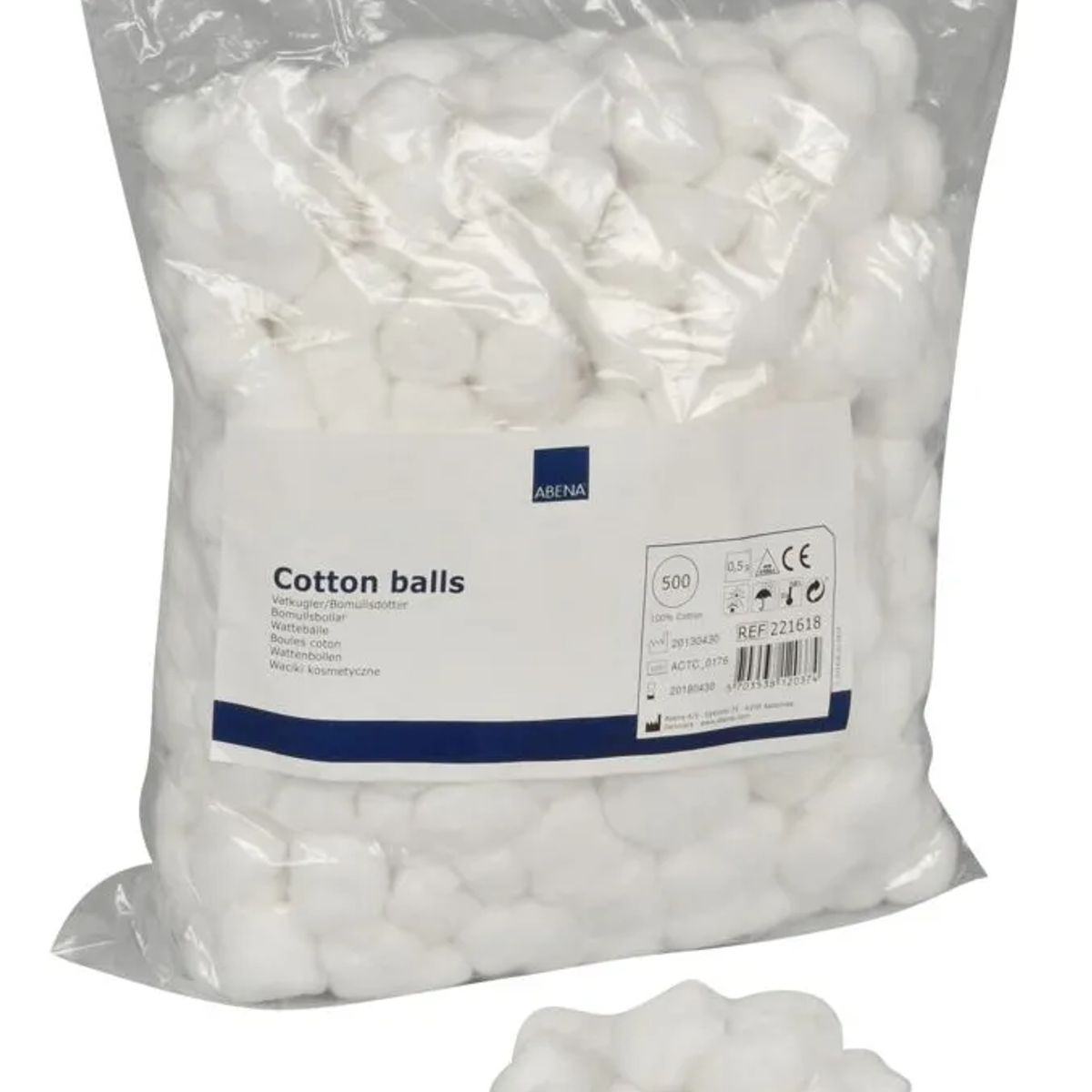 ABENA - Torulas De Algodón Premium 0,5gramos 500 Unid- Cotton Ball