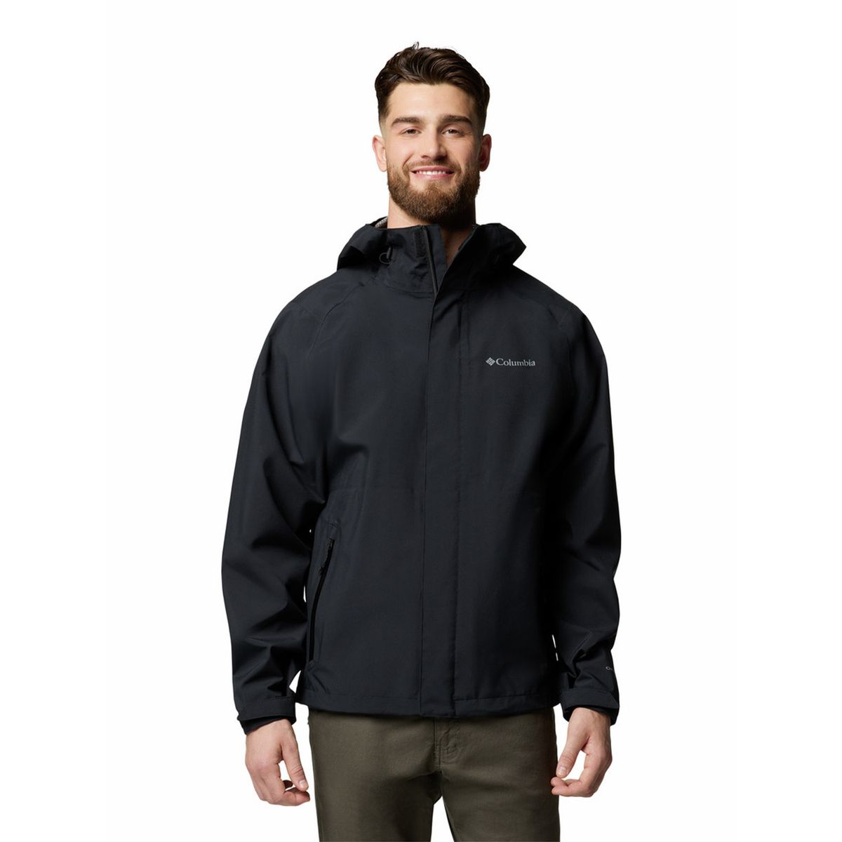 COLUMBIA - Cortaviento imperm Hombre Earth Explorer Negro COLUMBIA