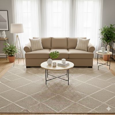 Imagen 2 del producto Living 311 Santelmo Beige claro sofa 3 cuerpos + 2 poltronas resortes