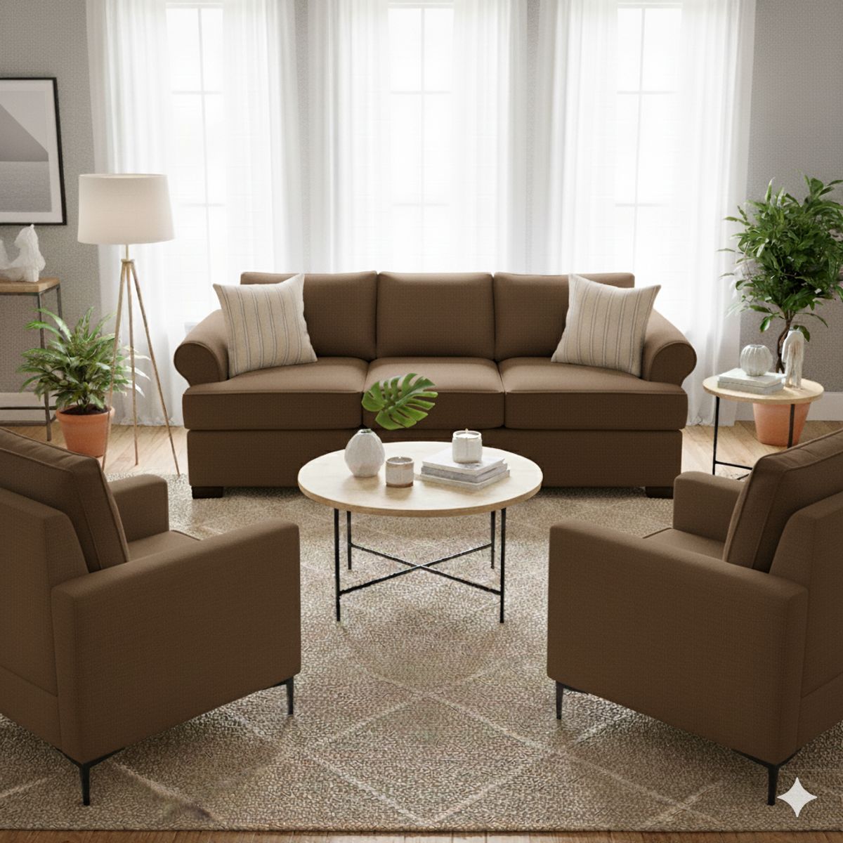 SITIAL HOME - Living 311 Santelmo  Cafe sofa 3 cuerpos + 2 poltronas resortes