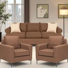 SITIAL HOME - Living 311 Santelmo Cafe sofa 3 cuerpos + 2 poltronas resortes